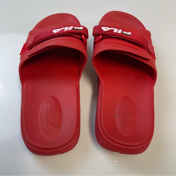 Man slippers red FILA size 9 - Picture 2 of 4